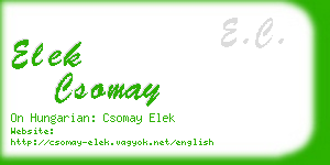 elek csomay business card